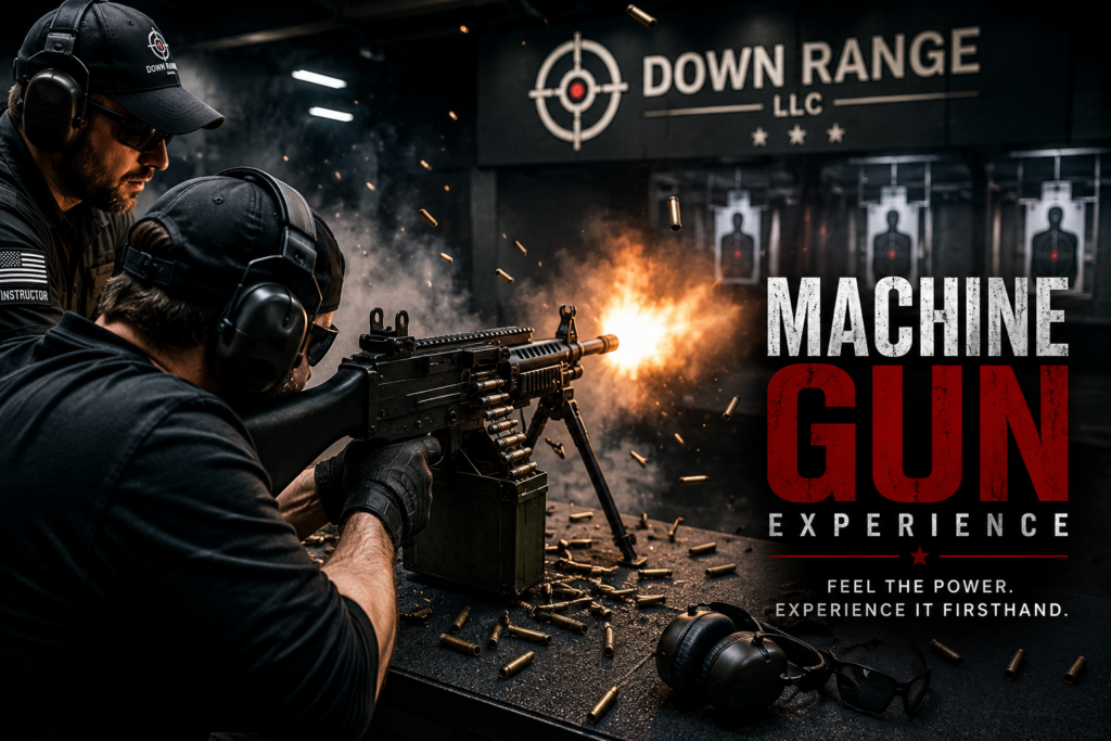 Down Range Machine Gun Experience promotional graphic